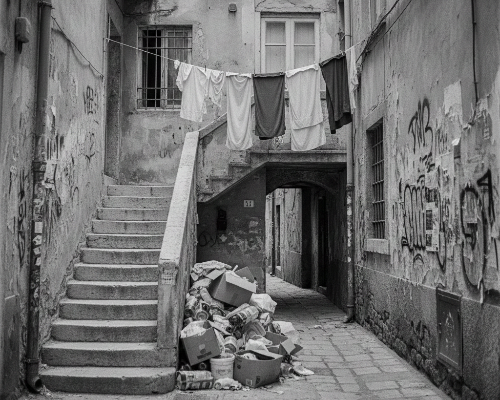 モノクロ、建物